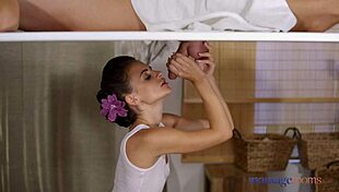 Petite Russian Babe KATE RICH Gets GLORY HOLE COCK MASSAGE!