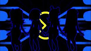 Horny Pacman ghost girls dance seductively in anime hentai phases