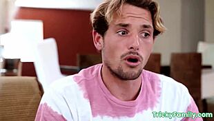 blonde teen stepsis chats with stepbro