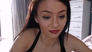 Masha undresses on webcam, teasing big tits and ass in sexy costumes