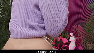 Harley Haze gives rim job and gets pussy pounded hard