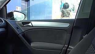 Wife SUCKS big BLACK cock OUTDOOR!