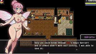 Cute hentai girl slips into bathtub, exposing her wet pussy