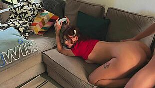 Petite Gamer Girl Takes Fat Cock Doggystyle