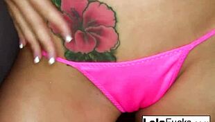 sexy lola foxx touches her small tits and pussy in nude solo compilation