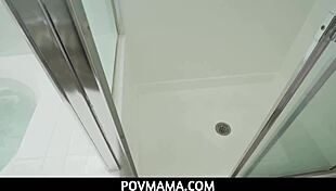 Can't resist fucking my horny stepmom in the bedroom, even with her nude tits exposed.