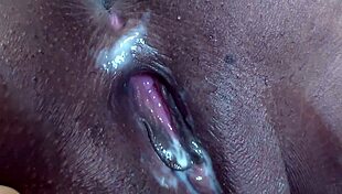 African Ebony Babe Bent Over For Interracial Doggystyle Creampie POV Cumshot. Homemade Black Action.