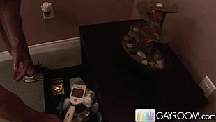 Straight guy gets his ass fucked hard in gayroom