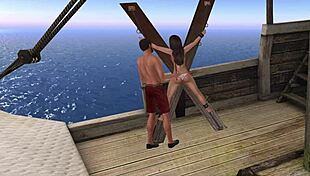 jess surrenders in this bdsm cartoon at the cove