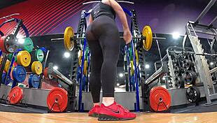 Compilation of insanely see-through yoga pants on hot brunette babes