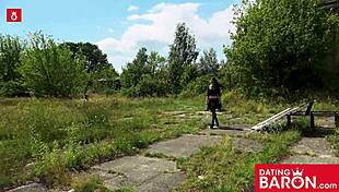 Gothic Teen Doreen Sucks Dick Outdoors With Cum On Tits