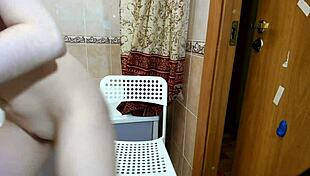 Busty teen, how does that cum drip down your chest?