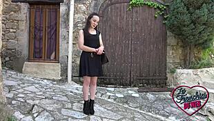 amandine gets naughty with marie in outdoor threesome