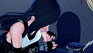 tifa gets intimate with cloud in final fantasy 7 hentai