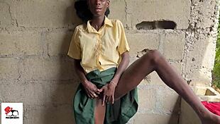 Sexy Teen Student Caught Masturbating Around the Bush in Wild Heat