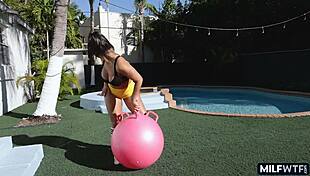 huge butt latina milf dominates with her athletic body