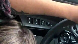 Lesbian Bestie Gags Hard on Facefuck During Wild Car Ride!