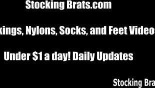 Watch Me Slide On Stockings Boldly