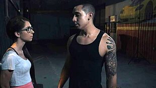 Bound spex teen with glasses gets roughfucked in public pickup, dominated and ridden