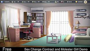 Sex change contract leads to m girl transformation in hentai game