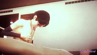 Naruto Hentai - Sarada Performs Uncensored Blowjob with POV Creampie in Japanese Anime Style