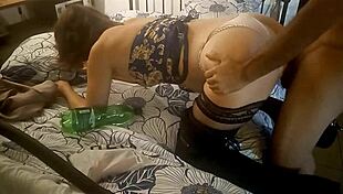 Clothed Black Pants and White Satin Panties Scene