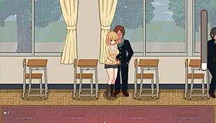 college lady fucks men in new hentai game