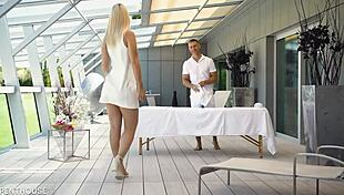 Oh Yeah, Sharon White's Pussy Gets Fucked Balls Deep on Massage!