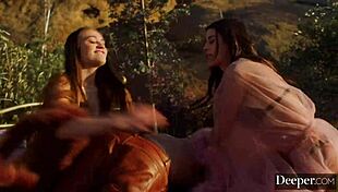 deeper nymphs kylie and sera succumb to michaels charms