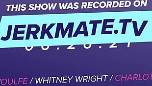 i'm maya woulfe, making whitney wright and charlotte sins cum in our lesbian live show on jerkmate tv.