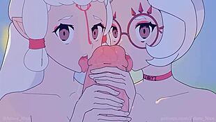 watch purah and paya subtly suck link's big dick in this cartoon anime hentai with big ass