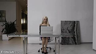 office intern elsa jean bangs her boss on her final day at work
