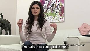 Hey, that busty cutie is banging hard in the office casting interview