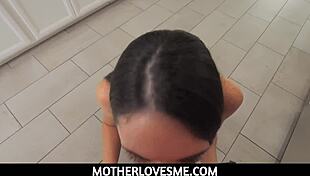 stepson fucks stepmom's big tits and ass in pov.