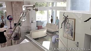 sensual shemale natalie mars seduces the big dick pool guy