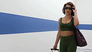 Wow! Ebony milf Layton Bento craves young white guys with huge cocks!