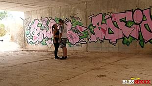 She runs outdoor, I INTENSELY suck her big tits