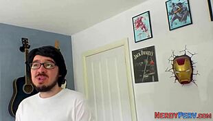 yorkshire geek tricked into blowjob by tattooed brit