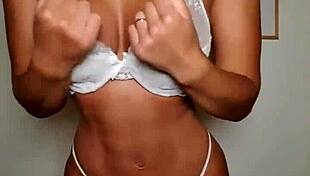 Briana Banderas Teases in Ripped Lingerie