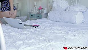 ike is screwing velvet rains' shaved pink pussy so hard