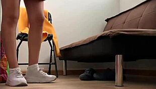 Nataly Mexicana Nympho Bent Over In Miniskirt Voyeur Recording