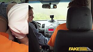 That big tits ukrainian wife cheats in the car with pov fucking.