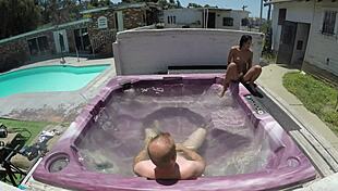 Dayanara Enjoys Hot Tub POV Session