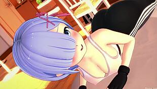 Rem Fucks After Exercise in Hentai Re Zero