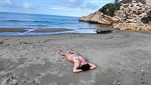 Stranger bangs hairy nudist on beach, whoa!