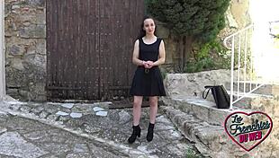 amandine gets naughty with marie in outdoor threesome