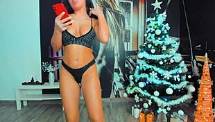 cosplay slut chats on webcam in costumes, merry christmas fuckers