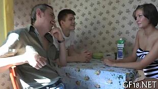 students at the party engage in rough blowjobs and hardcore pov actions with small tits