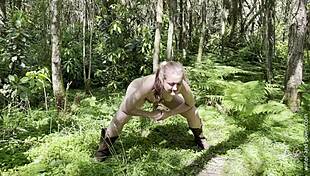British forest gnome gets a anal enema and pussy fucking