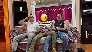 Twink Escapes Salon For Anal Threesome At Home